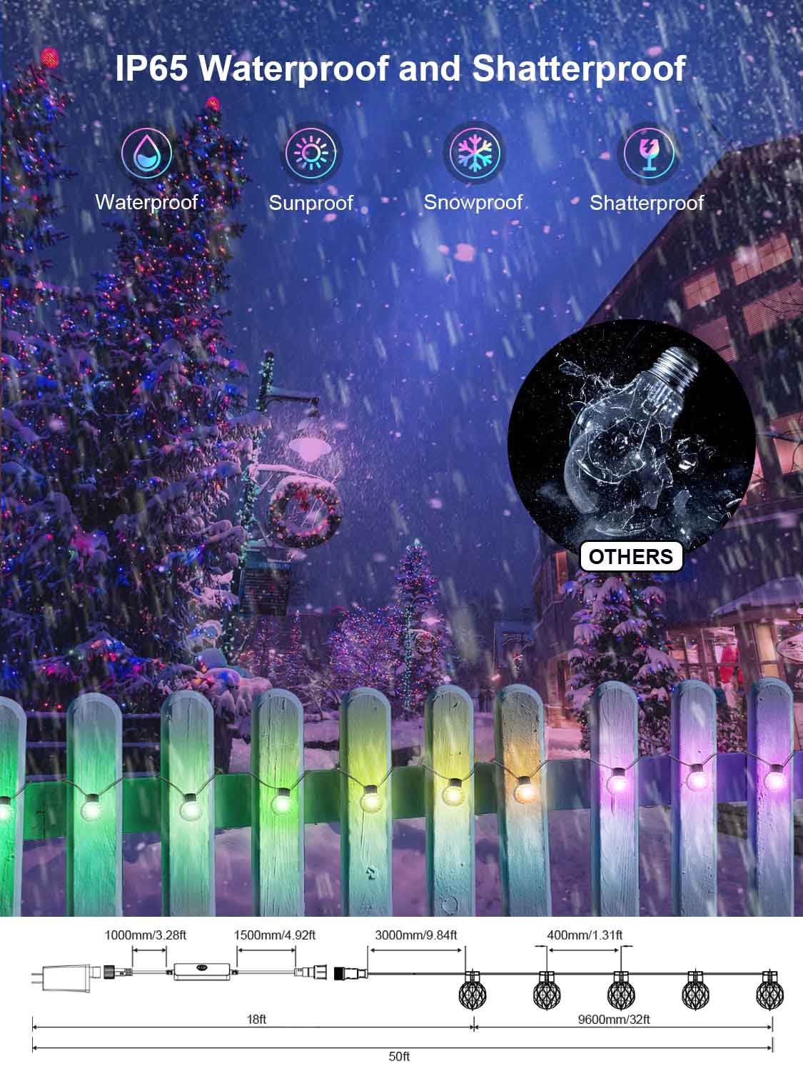 AppeckOutdoorStringLights-IP65