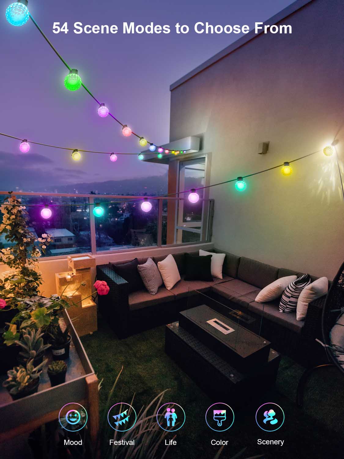 AppeckOutdoorStringLights-Mode