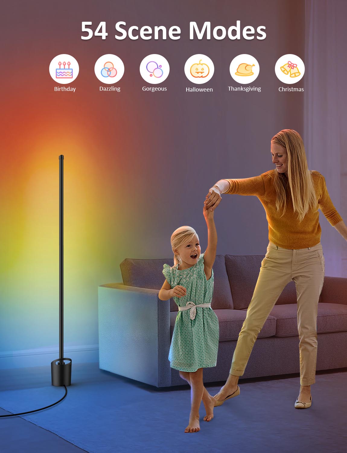 AppeckSmartCornerFloorLamp-54Modes