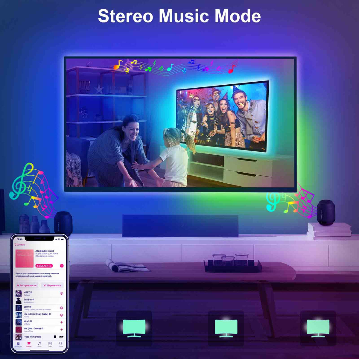 APPECK TV Immersion LED Backlight-Mode