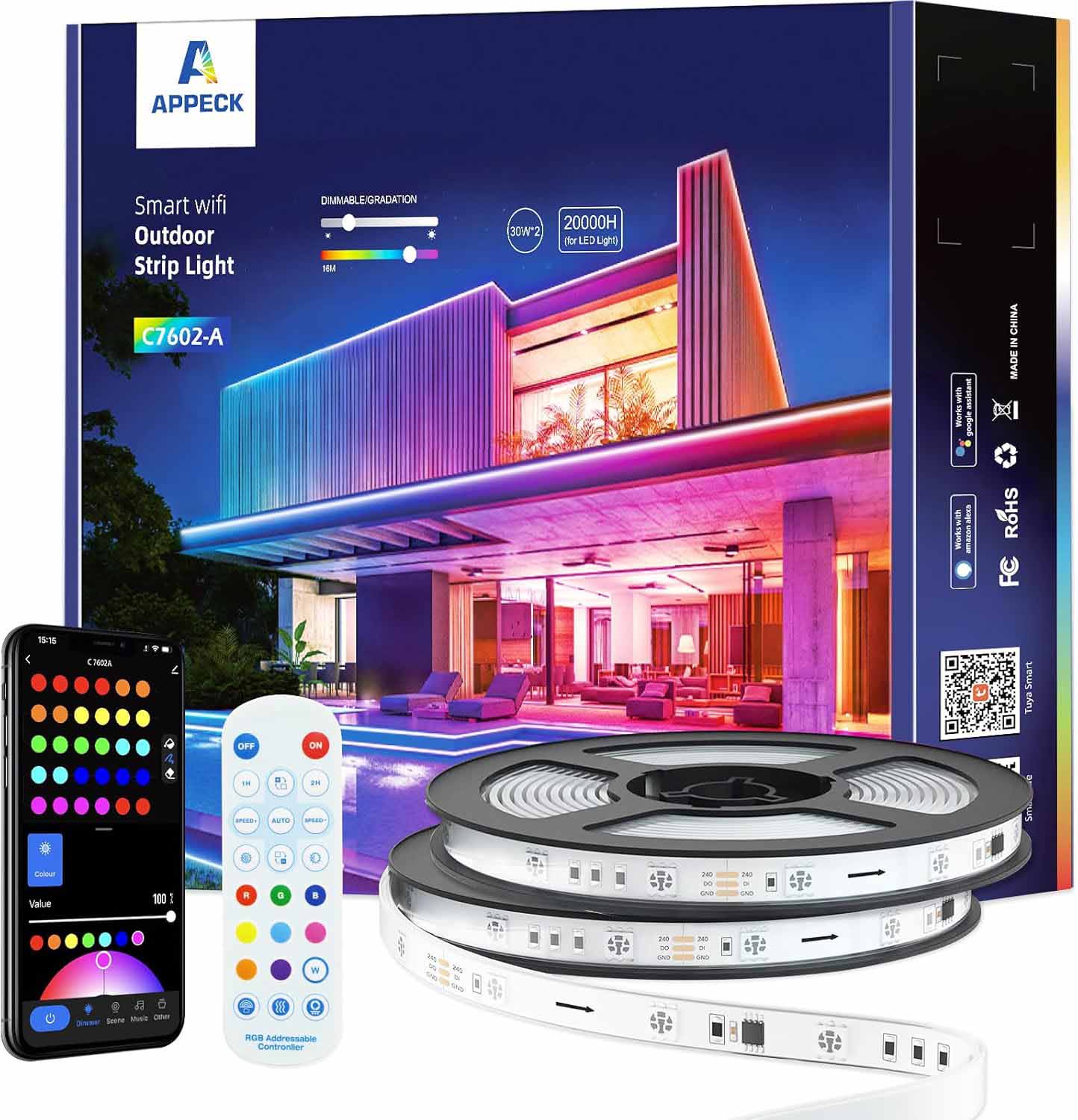 Appeck Outdoor LED Strip Lights