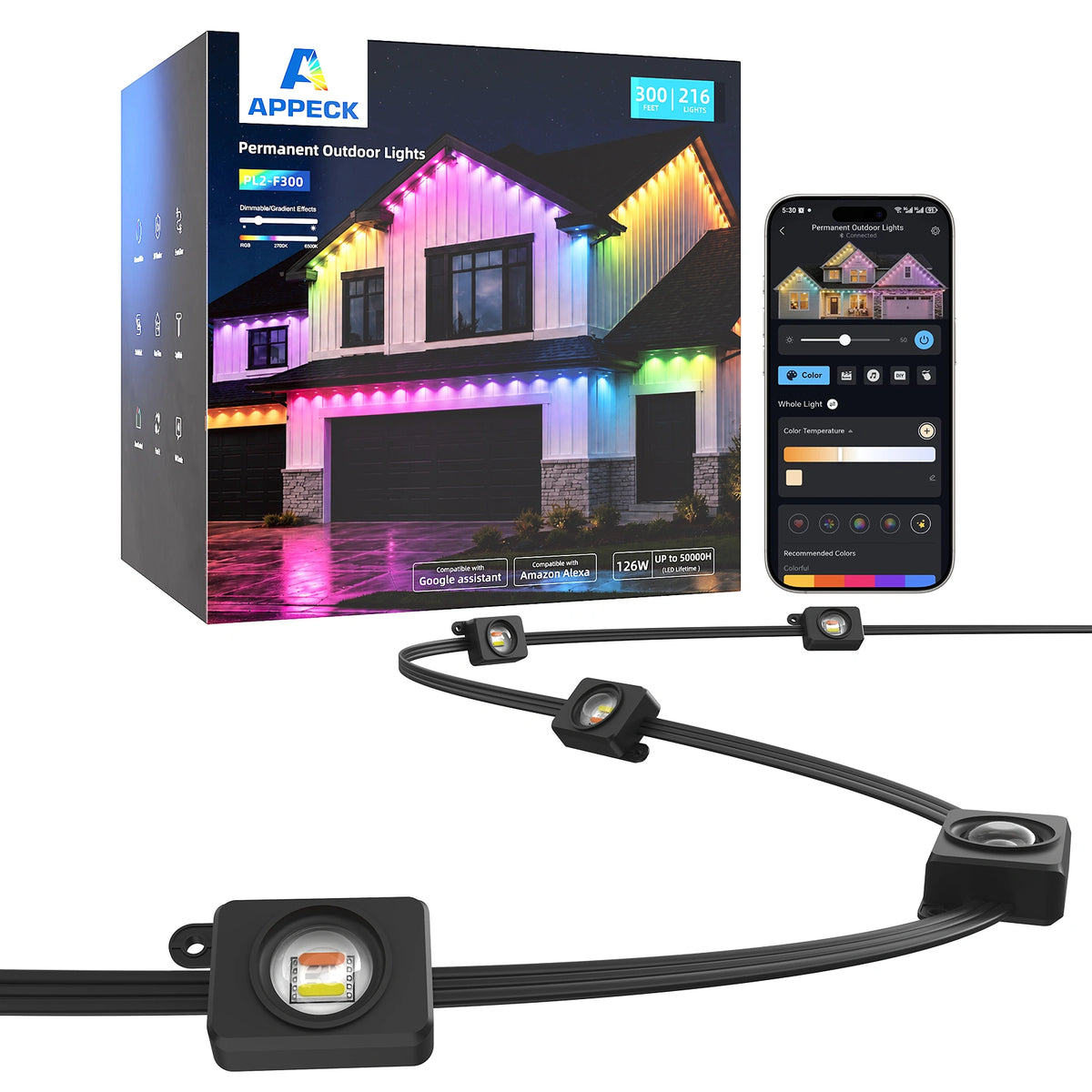 APPECK PL2 RGBCW  Permanent Outdoor Lights