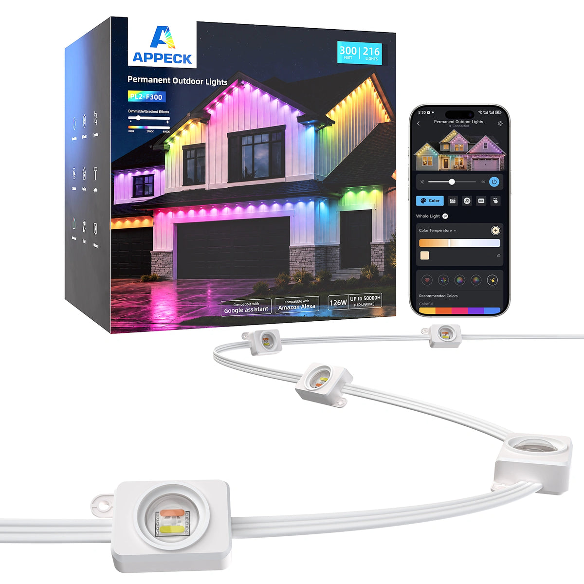 APPECK PL2 RGBCW  Permanent Outdoor Lights