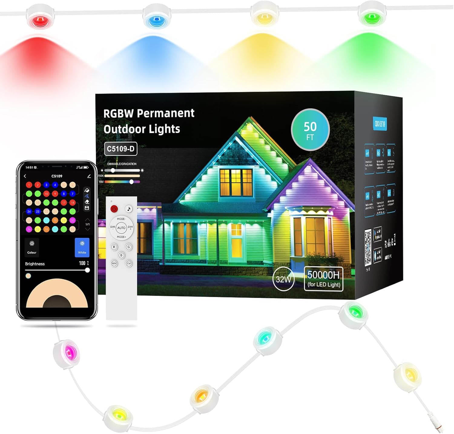 Appeck RGBW Permanent Outdoor Lights
