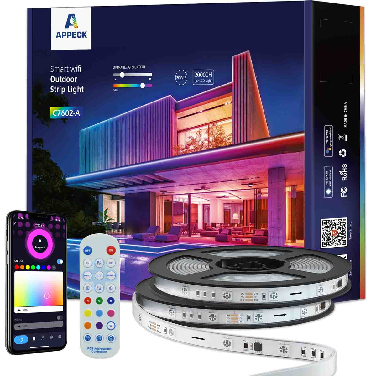 APPECK Outdoor LED Strip Lights